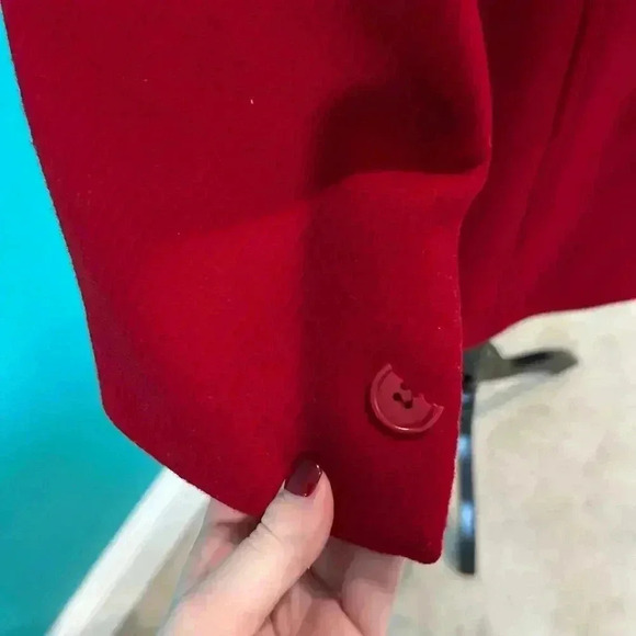 J. Crew Double Cloth Lady Day Metro Wool Coat in Red Flame Outdoor Womens Size 8 - Picture 6 of 7